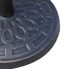 Outsunny 26lbs Heavy Duty Umbrella Base, 17" Umbrella Stand Outdoor Base with Decorative Pattern, for Patio, Outdoor, Swimming Pool, Bronze