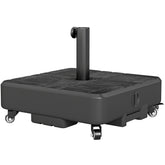 Outsunny Patio Umbrella Base Outdoor Umbrella Stand with Wheels for 1.5"/1.9" Poles