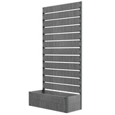Outsunny Trellis Planter for Climbing Plants, Raised Garden Bed with Trellis, Planter Box for Outdoor Garden, Dark Gray