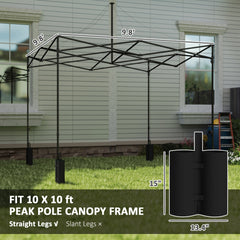 Outsunny 10' x 10' Replacement Canopy Top for Pop Up Canopy Tent with 4 Sand Bags, UPF50+ Protection, Dark Gray