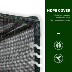 Outsunny 8' x 4' x 6' Crop Cage, Plant Protection Tent with Zippered Doors for Vegetable Garden, Backyard, Black