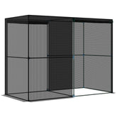 Outsunny 8' x 4' x 6' Crop Cage, Plant Protection Tent with Zippered Doors for Vegetable Garden, Backyard, Black