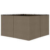9.84' x 11.8' Gazebo Sidewall Set with Hooks/C-Rings, Brown
