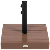 Outsunny Patio Umbrella Base, 42 lbs. Concrete Heavy Duty Umbrella Base for 1.25/1.5" Poles, Coffee