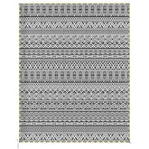 Outsunny Outdoor Rug Carpet with USB Lights Reversible Patio Rug with Carry Bag for Camping 10' x 8'