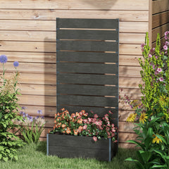 Outsunny Trellis Planter for Climbing Plants, Raised Garden Bed with Trellis, Planter Box for Outdoor, 28.25" x 15" x 59", Black