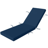 Outsunny Chaise Lounge Cushion, 4" Thick Outdoor Lounge Chair Cushions with Ties for Patio, 26" x 80", Navy Blue