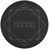 Soozier Poker Mat Texas Hold'em Poker Table Top with Non-Slip Bottom Black