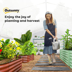 Outsunny 13' x 10' x 6.5' Tunnel Greenhouse Hoop House with Upgraded Galvanized Steel Frame and Large Windows, White