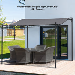 Pergola Canopy Replacement, Pergola Shade Cover for 10' x 10' Pergola (Outsunny 84C-038 Series), Dark Gray