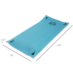 HOMCOM 10' x 5' Floating Water Mat, 3-Layer Swimming Pool Float, XPE Foam, Tear Resistant Mesh Layer, Portable Foam Raft, Durable Water Activities Mat for Lake, Ocean, Beach, Pink