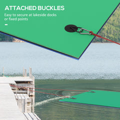 Soozier 9' x 6' Lily Pad Water Mat for 2 Adults, Floating Water Pad for Lake, Pool, Ocean, Beach, and Boating, Green
