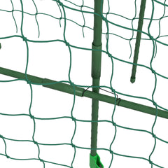 Outsunny Metal Garden Trellis, Arch Trellis for Climbing Plants Outdoor, A-Frame, with Climbing Net, 17" x 72" x 72", Green