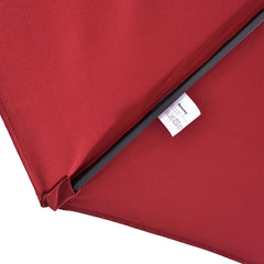 Outsunny Extra Large 15 ft Patio Umbrella, Double-Sided Wide Outdoor Umbrella with Crank Handle and Air Vents for Backyard, Deck, Pool, Market, Wine Red