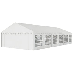 Outsunny 20' x 40' Party Tent, Outdoor Canopy Tent with Removable Sidewalls, 12 Windows for Parties, Wedding, Events, BBQ, White
