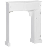 HOMCOM Over The Toilet Bathroom Cabinet, Freestanding Bathroom Storage Organizer with Adjustable Shelves, Toilet Rack, White