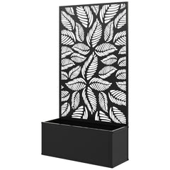 Outsunny Metal Garden Bed with Trellis for Climbing Plants, Freestanding or Wall Mounted Flower Bed for Garden, Patio, Balcony