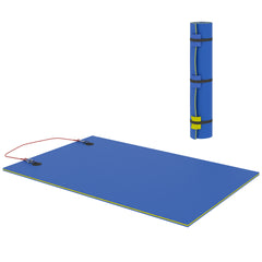 Soozier 9' x 6' Lily Pad Water Mat for 2 Adults, Floating Water Pad for Lake, Pool, Ocean, Beach, and Boating, Blue