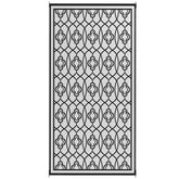 Outsunny Reversible Outdoor Rug, Waterproof Plastic Straw with Carry Bag, 9' x 18', Black & White Lantern