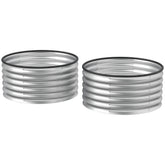 Outsunny Set of 2 Raised Garden Bed, Metal Planter Box with Safety Edging, Easy-to-assemble Stock Tank 3'x3'x1.4' Silver