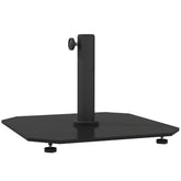 Outsunny Square Patio Umbrella Base, 41 lbs Metal Umbrella Stand Base with Adjustable Foot Pads, Heavy Duty Patio Umbrella Holder for 1.3"/1.5"/1.9" Umbrella Poles for Outdoor, Lawn, Poolside, Black