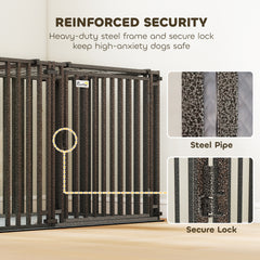 PawHut 83"L Heavy Duty Dog Crate, Extra Large Dog Kennel with Divider and Mat for Large Breeds, Modular Puppy Playpen