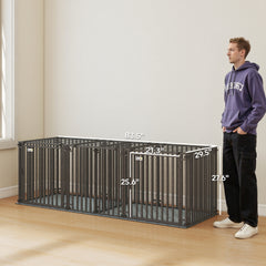 PawHut 83"L Heavy Duty Dog Crate, Extra Large Dog Kennel with Divider and Mat for Large Breeds, Modular Puppy Playpen