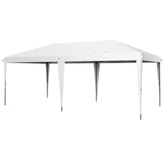 Outsunny 10' x 19.2' Outdoor Gazebo Pop Up Canopy Party Tent with Carrying Bag, White