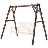 Outsunny 660 lbs Porch Swing Frame, A-Frame Hanging Chair Stand Only for DIY Painting, Swing Chair Stand for Backyard, Patio
