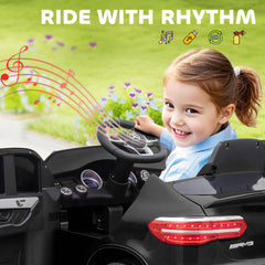 Aosom Toddler Ride On Car (Mercedes Benz AMG GLC63S Coupe) Electric Kids Ride On Car with 2 Speed, MP3 Player, Light, Horn, Songs, Suspension - Fun for Toddlers and Kids - Black