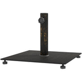 Outsunny Square Patio Umbrella Base, 29 lbs Metal Umbrella Stand Base with Adjustable Foot Pads, Heavy Duty Patio Umbrella Holder for 1.5"/1.9" Umbrella Poles for Outdoor, Lawn, Poolside, Bronze