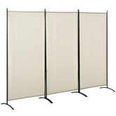 HOMCOM 6' 3 Panel Room Divider, Indoor Privacy Screen for Home, Beige
