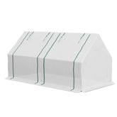 Outsunny 6' x 3' x 3' Portable Greenhouse, Garden Hot House with Two PE/PVC Covers and 2 Roll Up Windows, Clear