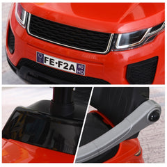 Aosom 2 In 1 Push Cars for Toddlers Kid Ride on Push Car Stroller Sliding Car with Horn Music Light Function Secure Bar Ride on Toy for Boy Girl 1-3 Years Old Red