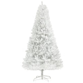 HOMCOM 6ft Unlit Artificial White Christmas Tree, Holiday Decor with 1000 Branch Tips, Auto Open and Steel Base