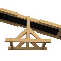 PawHut Wooden Dog Agility Seesaw for Training and Exercise, Yellow