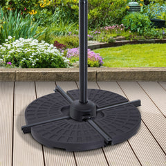 Outsunny Large 4 Piece Round Fillable Weighted Offset Market Patio Umbrella Base