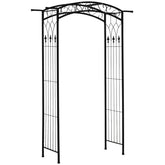 Outsunny 7Ft Garden Arch Arbor, Metal Arch Trellis for Climbing Vines, Garden Archway for Wedding, Bridal Party, Ceremony