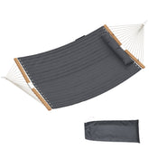 Outsunny Outdoor Hammock 2-Person, with Pillow & Pad, 440 lbs Capacity, Gray
