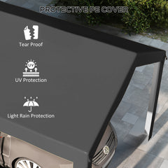 Outsunny 10 x 20ft Carport Roof, UV Resistant Canopy Replacement, Fits 84C-378V00 and 84C-206 Series, Dark Gray