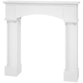HOMCOM Modern Fireplace Mantel, Freestanding Fireplace Surround for Electric Fireplaces, 43.3" W x 39.8" H, White