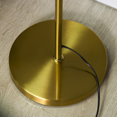 HOMCOM Modern 3-Light Floor Lamp for Living Room, Tree Standing Lamp with Globe Lampshades, 10.75"x10.75"x66.5", Gold