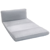 HOMCOM Bean Bag Floor Sofa Bed, Contemporary Plush Wide Folding Floor Mattress, Foam Filling Wall Couch Sleeper, Light Gray