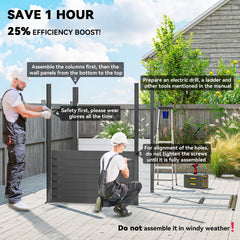Outsunny 4.6' x 9' Outdoor Storage Shed, Lean to Metal Shed with Foundation Kit, Lockable Doors and Gloves for Patio, Lawn, Dark Gray