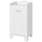 HOMCOM 31" Tilt Out Laundry Hamper, Free Standing Home Organizer Hamper, Bathroom Storage Cabinet, White