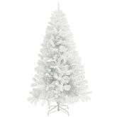 HOMCOM 9ft Unlit Artificial White Christmas Tree, Holiday Decor with 2132 Branch Tips, Auto Open and Steel Base