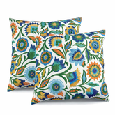 (same as W419P4498)2 Pack Outdoor Throw Pillows, Waterproof & Fade-Resistant Patio Cushions for Garden, Porch, Poolside Furniture - Soft & Comfortable Decorative (18x18 Inch,Vintage Floral Clusters )