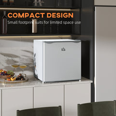 HOMCOM 1.1 Cu.Ft Countertop Mini Freezer, Compact Upright Freezer with Removable Shelves, Gray