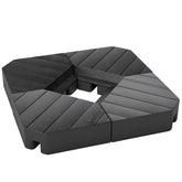 Outsunny Offset Umbrella Base Outdoor Umbrella Weights, 132 lb. Capacity Water or 176 lb. Capacity Sand, Black