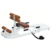 Soozier Foldable Sissy Squat Machine, Hip Thrust Machine with Push Up Stand, Multipurpose Glute Workout Equipment, White